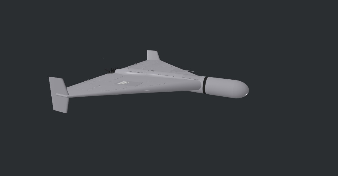 Screen 3d modelu Shahed-136 (ГЕРАНЬ-2) MS001, źródło: /war-sanctions.gur.gov.ua