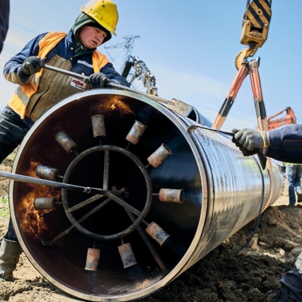 Budowa połączenia Hermanowice–Strachocina. Źródło: Gaz-System
