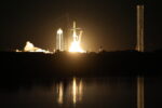 Start rakiety Falcon 9 z kapsułą Crew Dragon z Centrum Kosmicznego Johna F. Kennedy’ego na przylądku Canaveral na Florydzie, Foto: PAP/Leszek Szymański