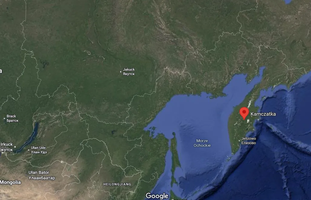 Kamczatka, obraz Google Maps. Fot. Google Maps