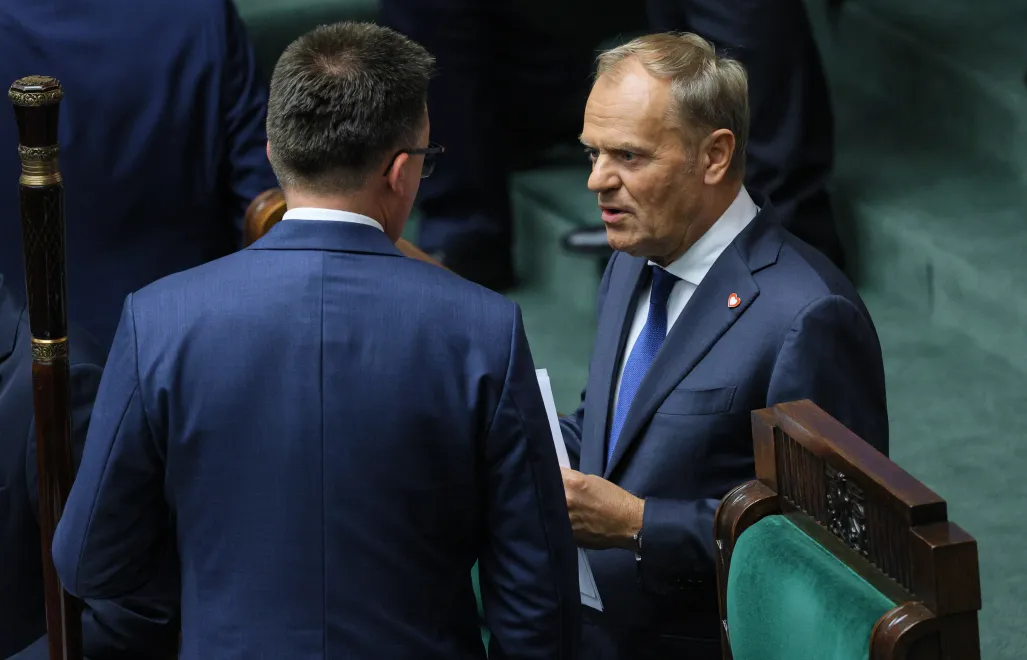 Szymon Hołownia i Donald Tusk. Fot. PAP/Rafał Guz