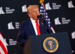 Prezydent USA Donald Trump przemawia podczas wydarzenia w Centrum Sztuk Widowiskowych im. Johna F. Kennedy'ego w Waszyngtonie, D.C., USA. PAP/EPA