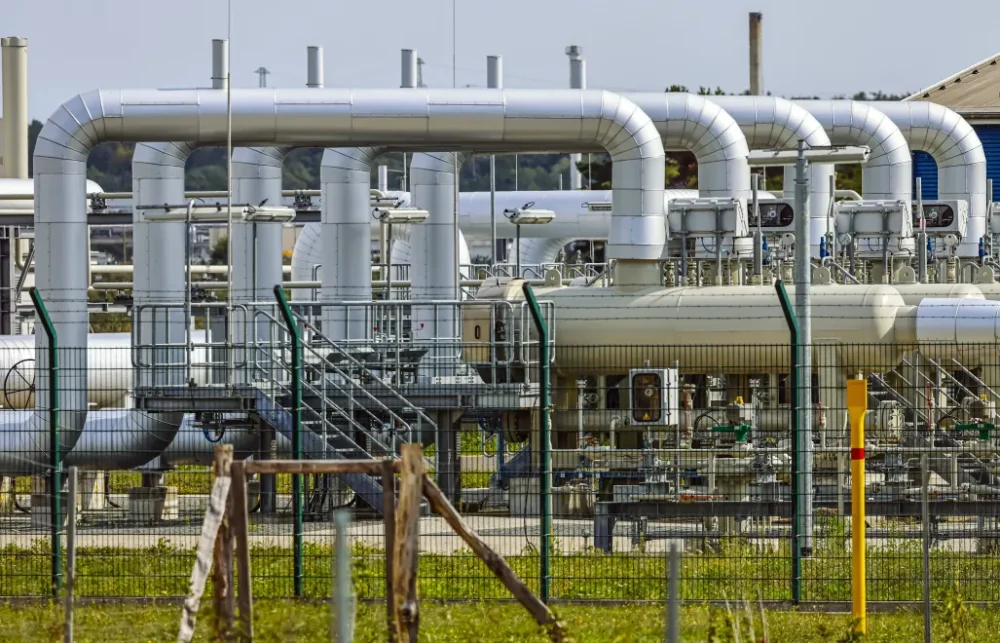 Naziemna część gazociągu Nord Stream 2. Zdj. ilustracyjne. Fot. PAP/EPA/HANNIBAL HANSCHKE