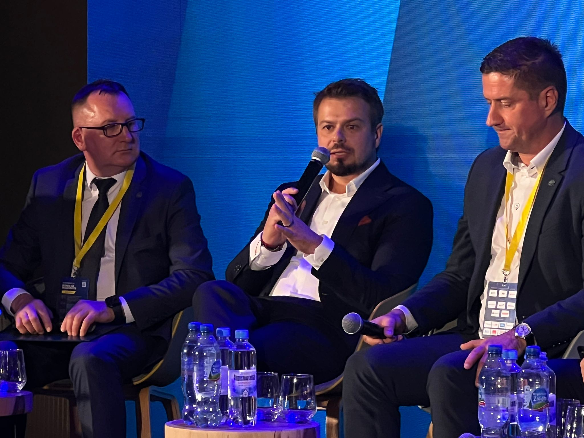 Andrzej Borusiewicz, wiceprezes agencji restrukturyzacji i modernizacji rolnictwa, Michał Fura BAT i Jacek Niedźwiecki, poseł na Sejm na Konferencji Biznes na Wschodzie. Fot.: Mikołaj Teperek