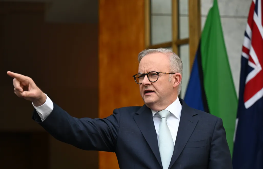 Premier Australii Anthony Albanese, fot. PAP/EPA/AAP/LUKAS COCH