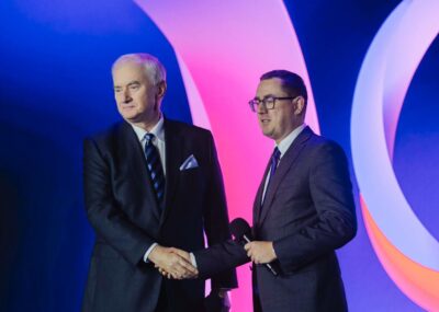 Prezes PGE Dariusz Marzec i minister energii Miłosz Motyka. Fot. Ministerstwo energii